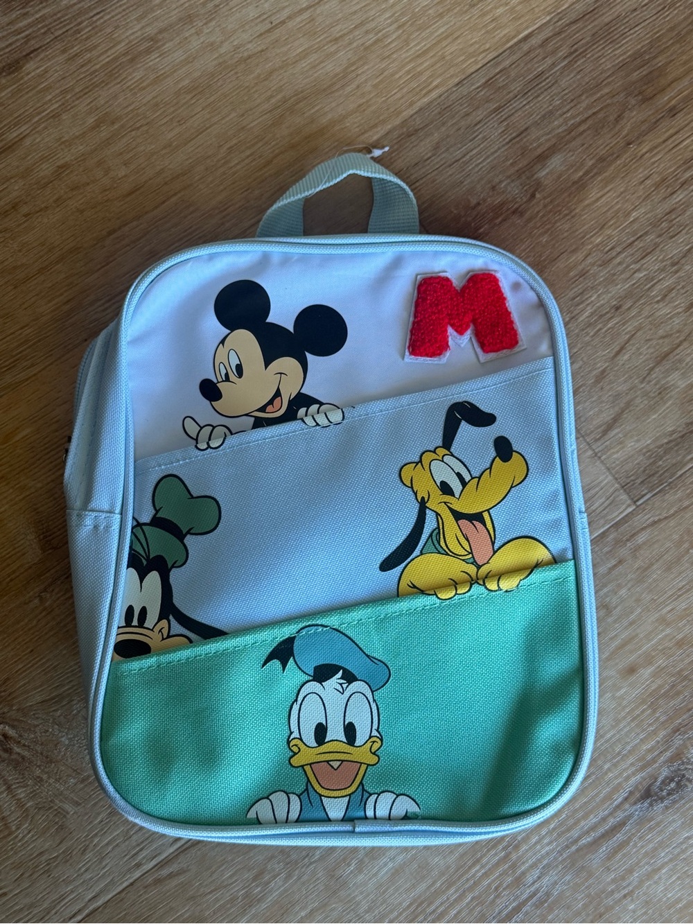 Disney Kids Backpack Bag White Mint Green Yellow Black Red - Picture 1 of 2